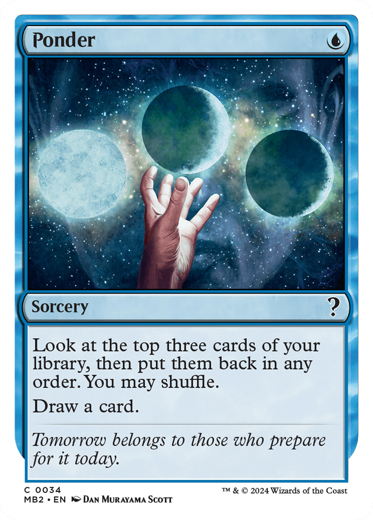 Ponder (White Border) [Mystery Booster 2] - The Mythic Store | 24h Order Processing