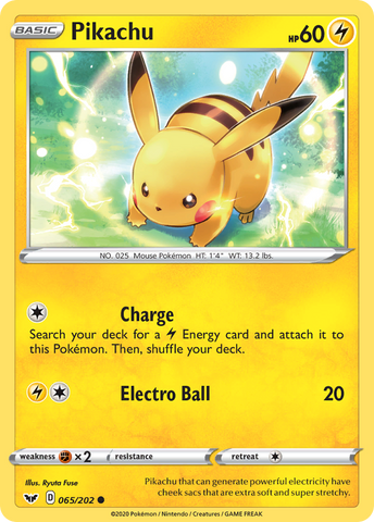 Pikachu (065/202) [Sword & Shield: Base Set] - The Mythic Store | 24h Order Processing