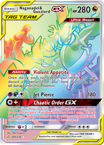 Naganadel & Guzzlord GX (260/236) [Sun & Moon: Cosmic Eclipse] - The Mythic Store | 24h Order Processing