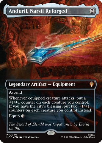 Anduril, Narsil Reforged (Borderless) [The Hobbit: Eternal-Legal] - The Mythic Store | 24h Order Processing
