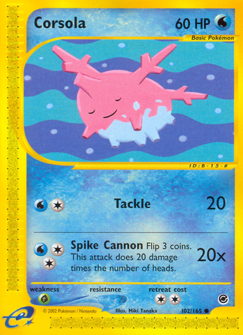 Corsola (102/165) [Expedition: Base Set] - The Mythic Store | 24h Order Processing