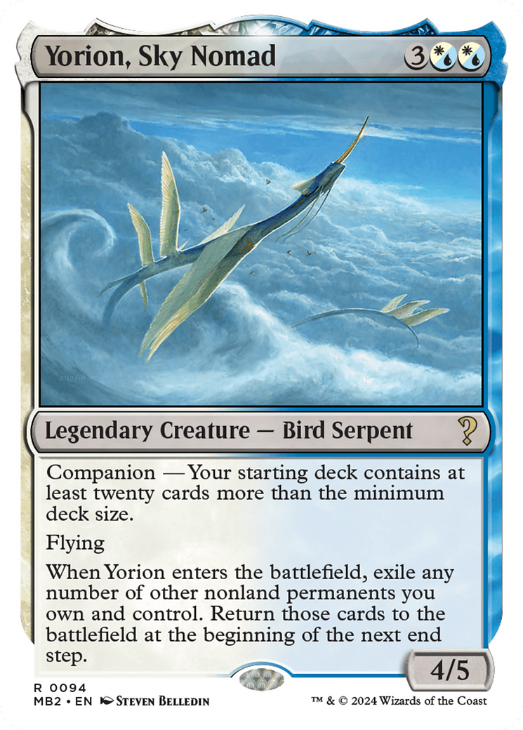 Yorion, Sky Nomad (White Border) [Mystery Booster 2] - The Mythic Store | 24h Order Processing