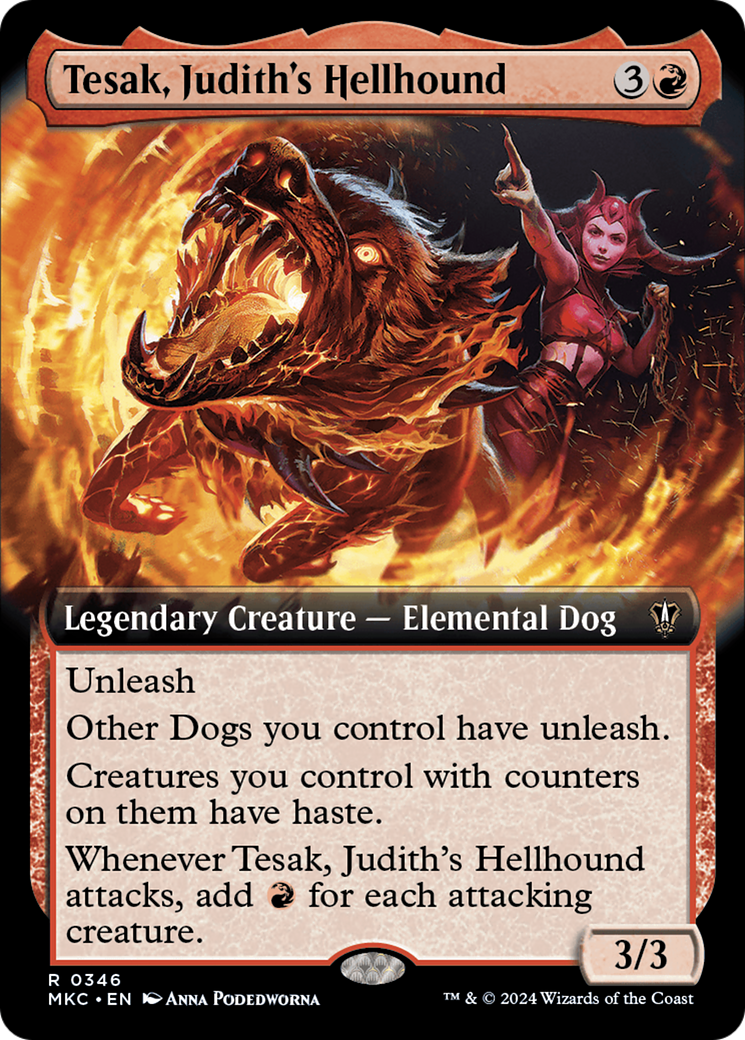 Tesak, Judith's Hellhound (Extended Art) [Murders at Karlov Manor Commander] - The Mythic Store | 24h Order Processing