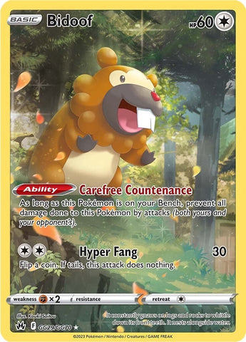 Bidoof (GG29/GG70) [Sword & Shield: Crown Zenith] - The Mythic Store | 24h Order Processing