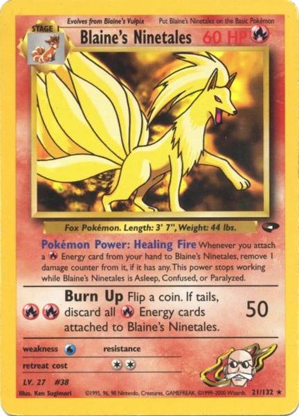 Blaine's Ninetales (21/132) [Gym Challenge Unlimited] - The Mythic Store | 24h Order Processing