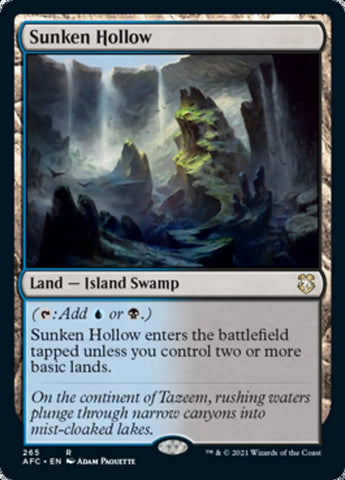 Sunken Hollow [Dungeons & Dragons: Adventures in the Forgotten Realms Commander] - The Mythic Store | 24h Order Processing