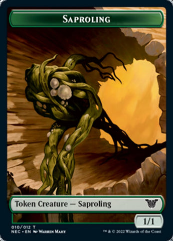 Saproling // Spirit (002) Double-Sided Token [Kamigawa: Neon Dynasty Commander Tokens] - The Mythic Store | 24h Order Processing