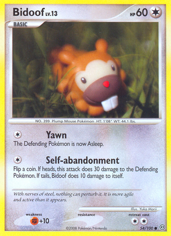 Bidoof (54/100) [Diamond & Pearl: Stormfront] - The Mythic Store | 24h Order Processing