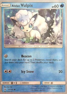 Alolan Vulpix (21/145) (Infinite Force - Diego Cassiraga) [World Championships 2017] - The Mythic Store | 24h Order Processing