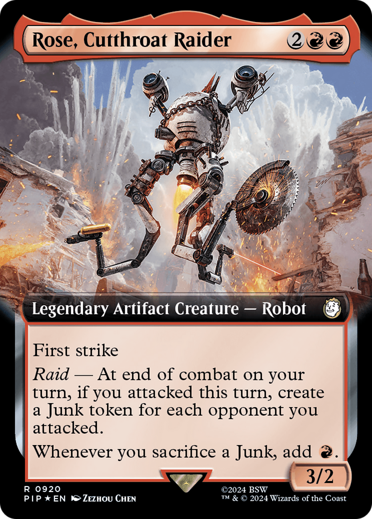 Rose, Cutthroat Raider (Extended Art) (Surge Foil) [Fallout] - The Mythic Store | 24h Order Processing