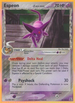 Espeon (4/113) (Delta Species) (Stamped) [EX: Delta Species] - The Mythic Store | 24h Order Processing