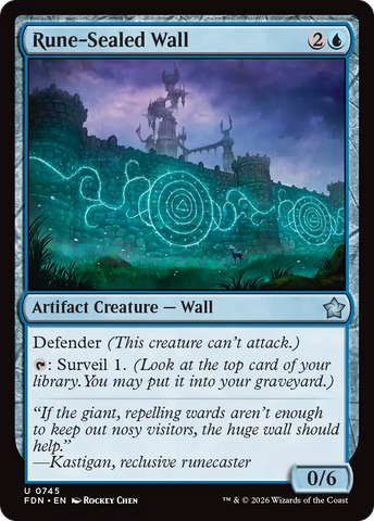 Rune-Sealed Wall (0745) [Foundations] - The Mythic Store | 24h Order Processing
