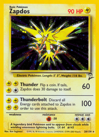Zapdos (20/130) [Base Set 2] - The Mythic Store | 24h Order Processing