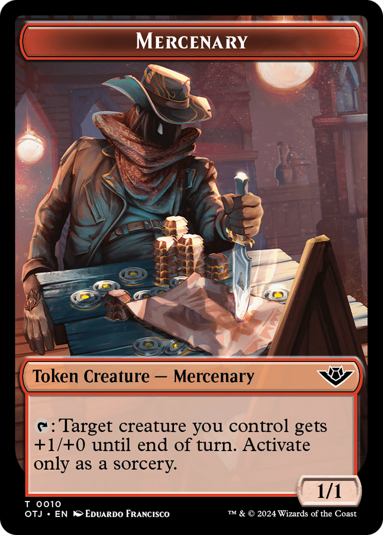 Mercenary // Blood Double-Sided Token [Outlaws of Thunder Junction Tokens] - The Mythic Store | 24h Order Processing