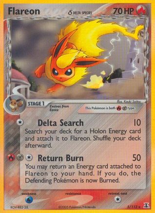 Flareon (5/113) (Delta Species) (Stamped) [EX: Delta Species] - The Mythic Store | 24h Order Processing