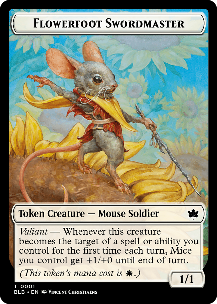 Rabbit // Flowerfoot Swordmaster Double-Sided Token [Bloomburrow Tokens] - The Mythic Store | 24h Order Processing