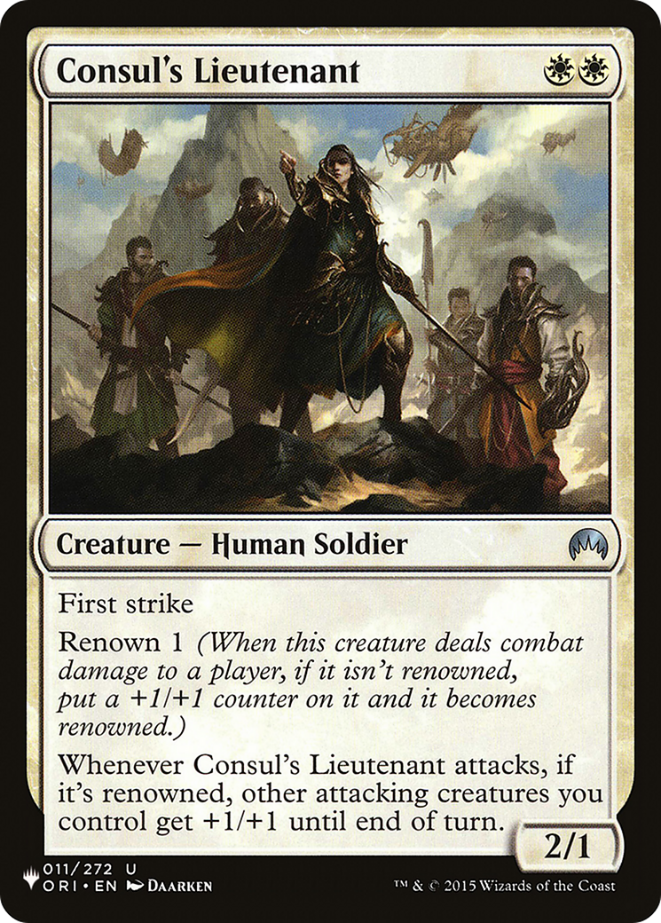 Consul's Lieutenant [The List Reprints] - The Mythic Store | 24h Order Processing