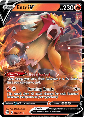 Entei V (022/172) [Sword & Shield: Brilliant Stars] - The Mythic Store | 24h Order Processing