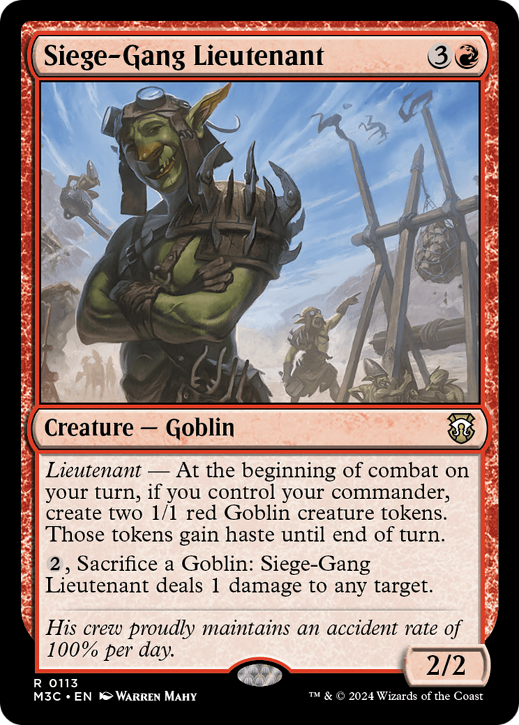 Siege-Gang Lieutenant [Modern Horizons 3 Commander] - The Mythic Store | 24h Order Processing