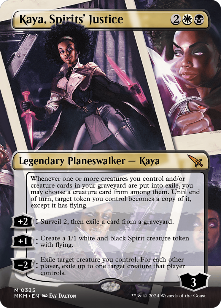 Kaya, Spirits' Justice (Borderless) [Murders at Karlov Manor] - The Mythic Store | 24h Order Processing