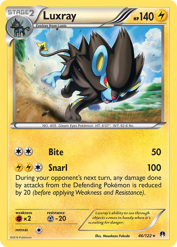 Luxray (46/122) (Cracked Ice Holo) [XY: BREAKpoint] - The Mythic Store | 24h Order Processing