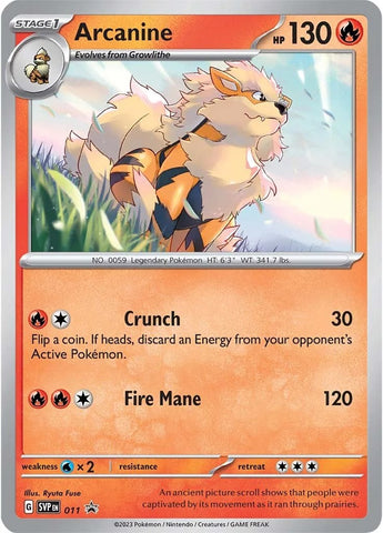 Arcanine (011) [Scarlet & Violet: Black Star Promos] - The Mythic Store | 24h Order Processing