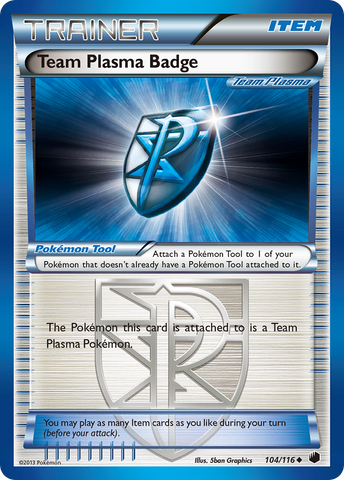 Team Plasma Badge (104/116) [Black & White: Plasma Freeze] - The Mythic Store | 24h Order Processing