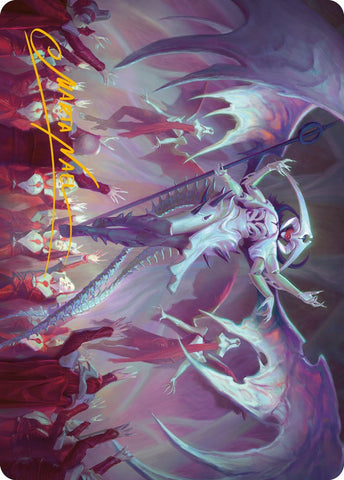 Atraxa, Grand Unifier Art Card (Gold-Stamped Signature) [Phyrexia: All Will Be One Art Series] - The Mythic Store | 24h Order Processing