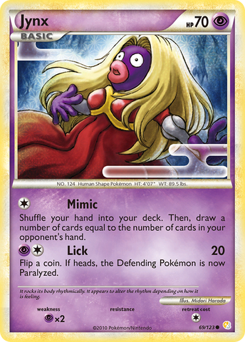 Jynx (69/123) [HeartGold & SoulSilver: Base Set] - The Mythic Store | 24h Order Processing
