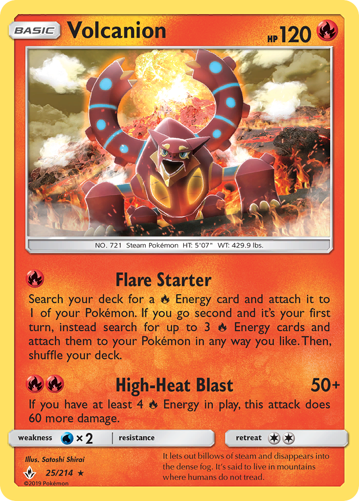 Volcanion (25/214) [Sun & Moon: Unbroken Bonds] - The Mythic Store | 24h Order Processing