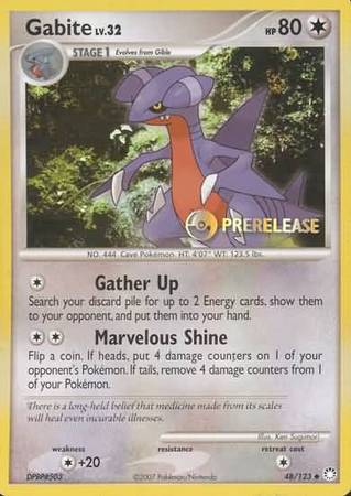 Gabite (48/123) (Prerelease Promo) [Diamond & Pearl: Black Star Promos] - The Mythic Store | 24h Order Processing