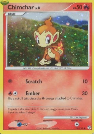 Chimchar (76/130) (Cosmos Holo) [Diamond & Pearl: Base Set] - The Mythic Store | 24h Order Processing