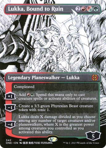 Lukka, Bound to Ruin (Borderless Manga) [Phyrexia: All Will Be One] - The Mythic Store | 24h Order Processing
