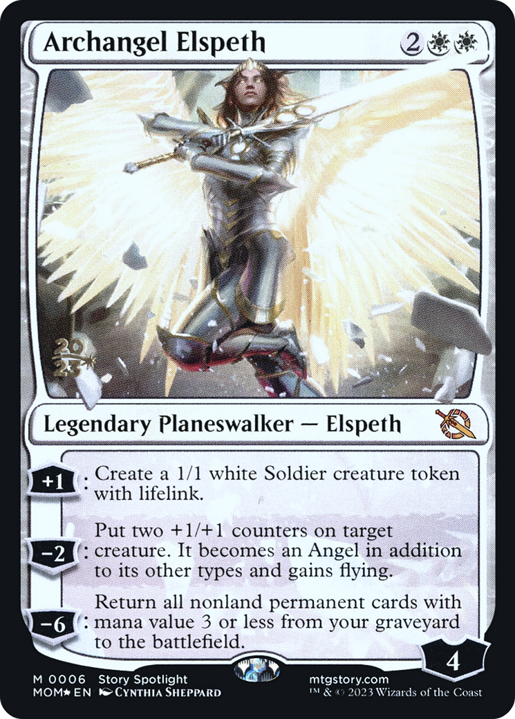 Archangel Elspeth [March of the Machine Prerelease Promos] - The Mythic Store | 24h Order Processing