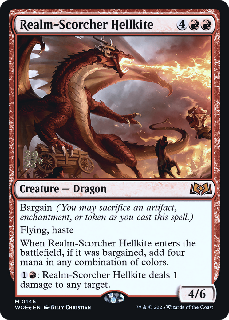Realm-Scorcher Hellkite [Wilds of Eldraine Prerelease Promos] - The Mythic Store | 24h Order Processing