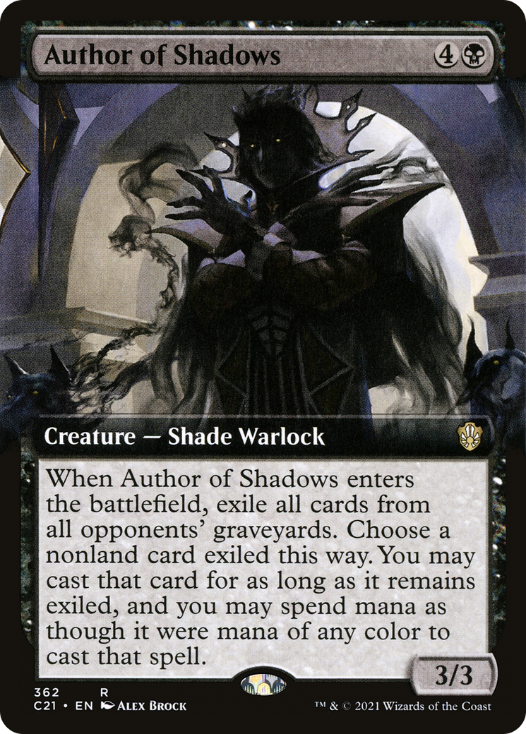 Author of Shadows (Extended Art) [Commander 2021] - The Mythic Store | 24h Order Processing