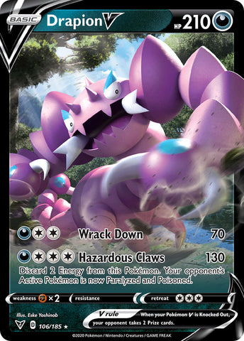 Drapion V (106/185) [Sword & Shield: Vivid Voltage] - The Mythic Store | 24h Order Processing