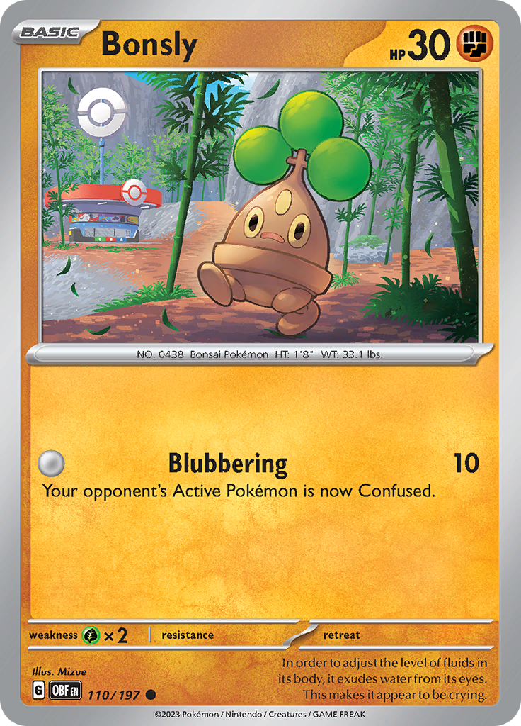 Bonsly (110/197) [Scarlet & Violet: Obsidian Flames] - The Mythic Store | 24h Order Processing