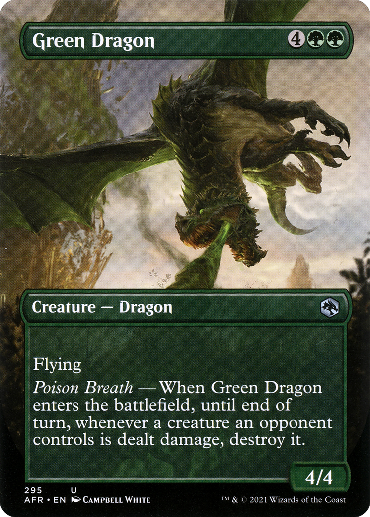 Green Dragon (Borderless Alternate Art) [Dungeons & Dragons: Adventures in the Forgotten Realms] - The Mythic Store | 24h Order Processing
