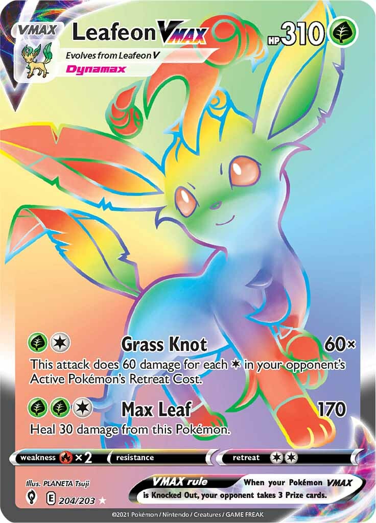 Leafeon VMAX (204/203) [Sword & Shield: Evolving Skies] - The Mythic Store | 24h Order Processing