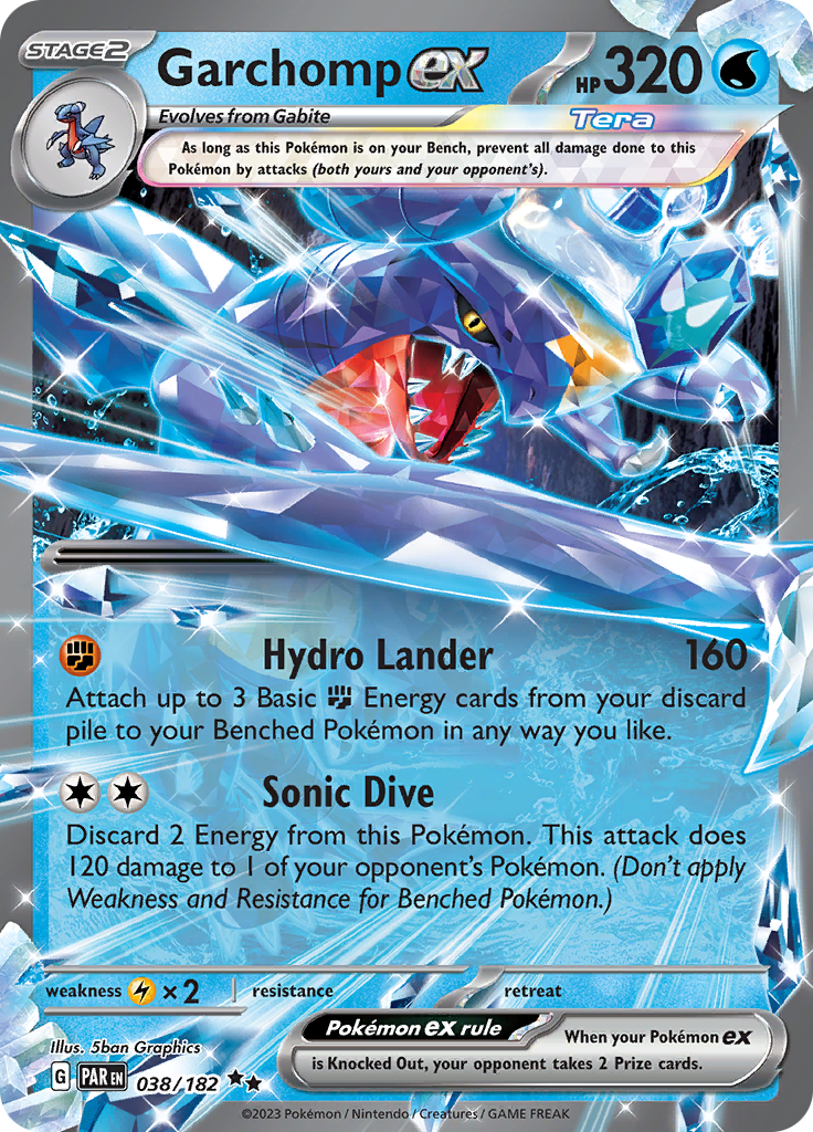 Garchomp ex (038/182) [Scarlet & Violet: Paradox Rift] - The Mythic Store | 24h Order Processing