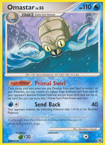 Omastar (26/100) [Diamond & Pearl: Majestic Dawn] - The Mythic Store | 24h Order Processing