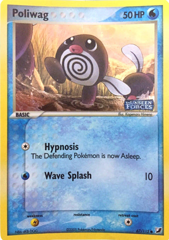 Poliwag (67/115) (Stamped) [EX: Unseen Forces] - The Mythic Store | 24h Order Processing