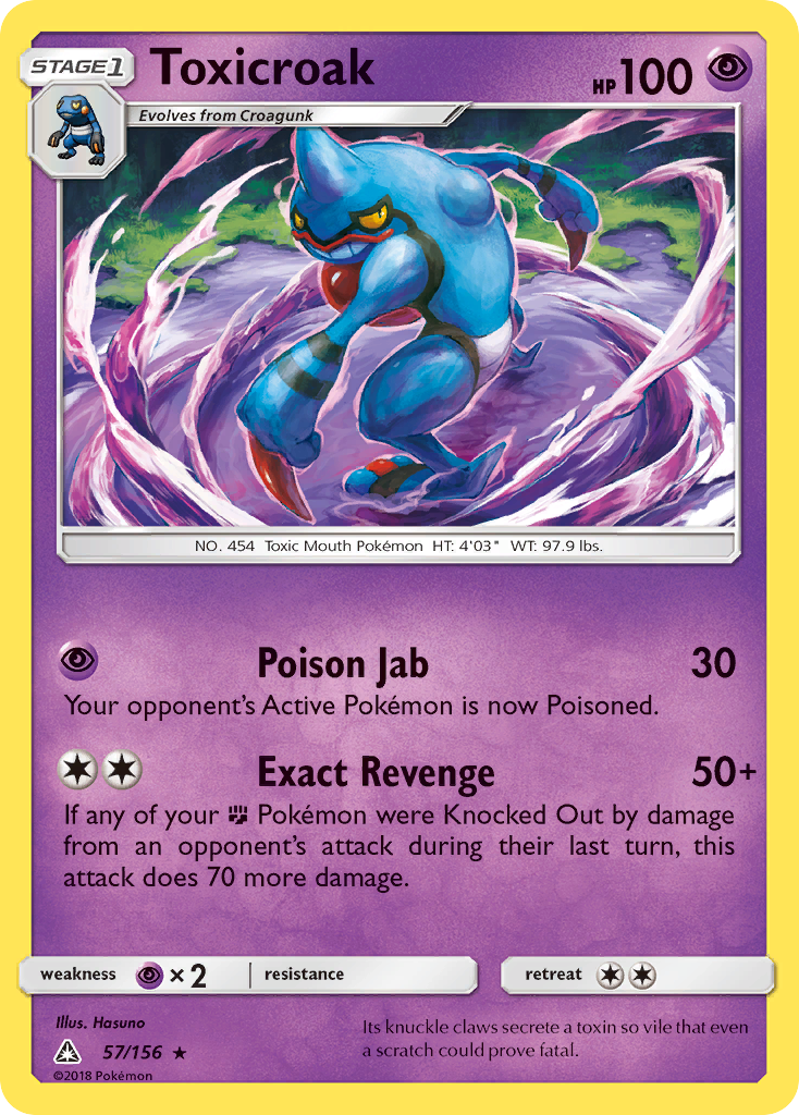 Toxicroak (57/156) [Sun & Moon: Ultra Prism] - The Mythic Store | 24h Order Processing