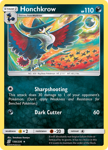 Honchkrow (130/236) [Sun & Moon: Unified Minds] - The Mythic Store | 24h Order Processing