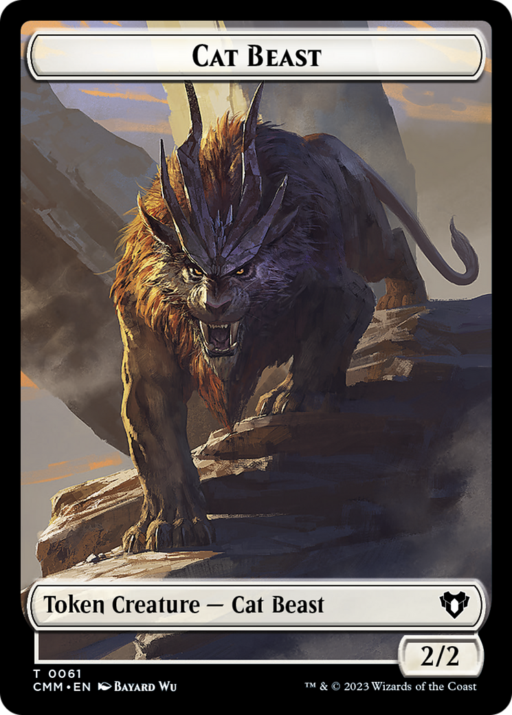 Cleric // Cat Beast Double-Sided Token [Commander Masters Tokens] - The Mythic Store | 24h Order Processing