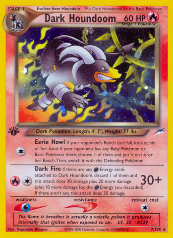 Dark Houndoom (7/105) [Neo Destiny 1st Edition] - The Mythic Store | 24h Order Processing