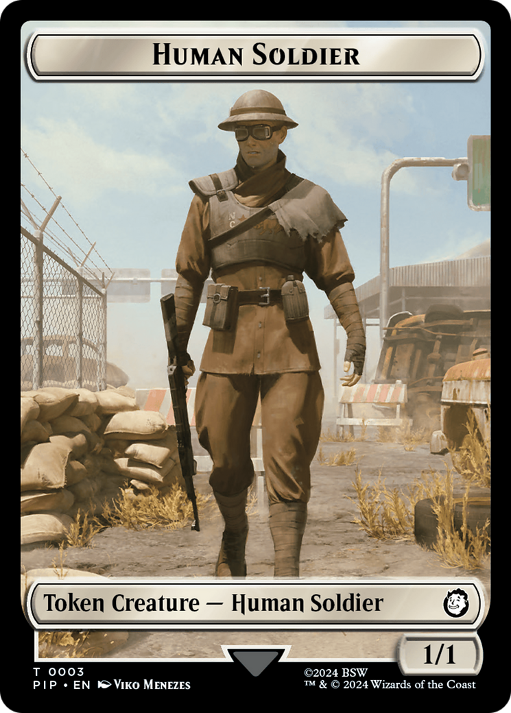 Copy // Human Soldier Double-Sided Token [Fallout Tokens] - The Mythic Store | 24h Order Processing