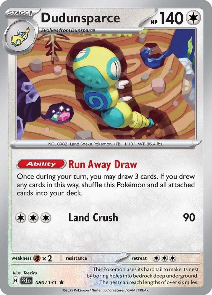 Dudunsparce (080/131) [Scarlet & Violet: Prismatic Evolutions] - The Mythic Store | 24h Order Processing