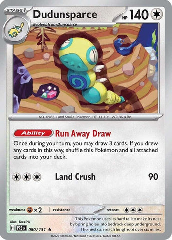Dudunsparce (080/131) [Scarlet & Violet: Prismatic Evolutions] - The Mythic Store | 24h Order Processing